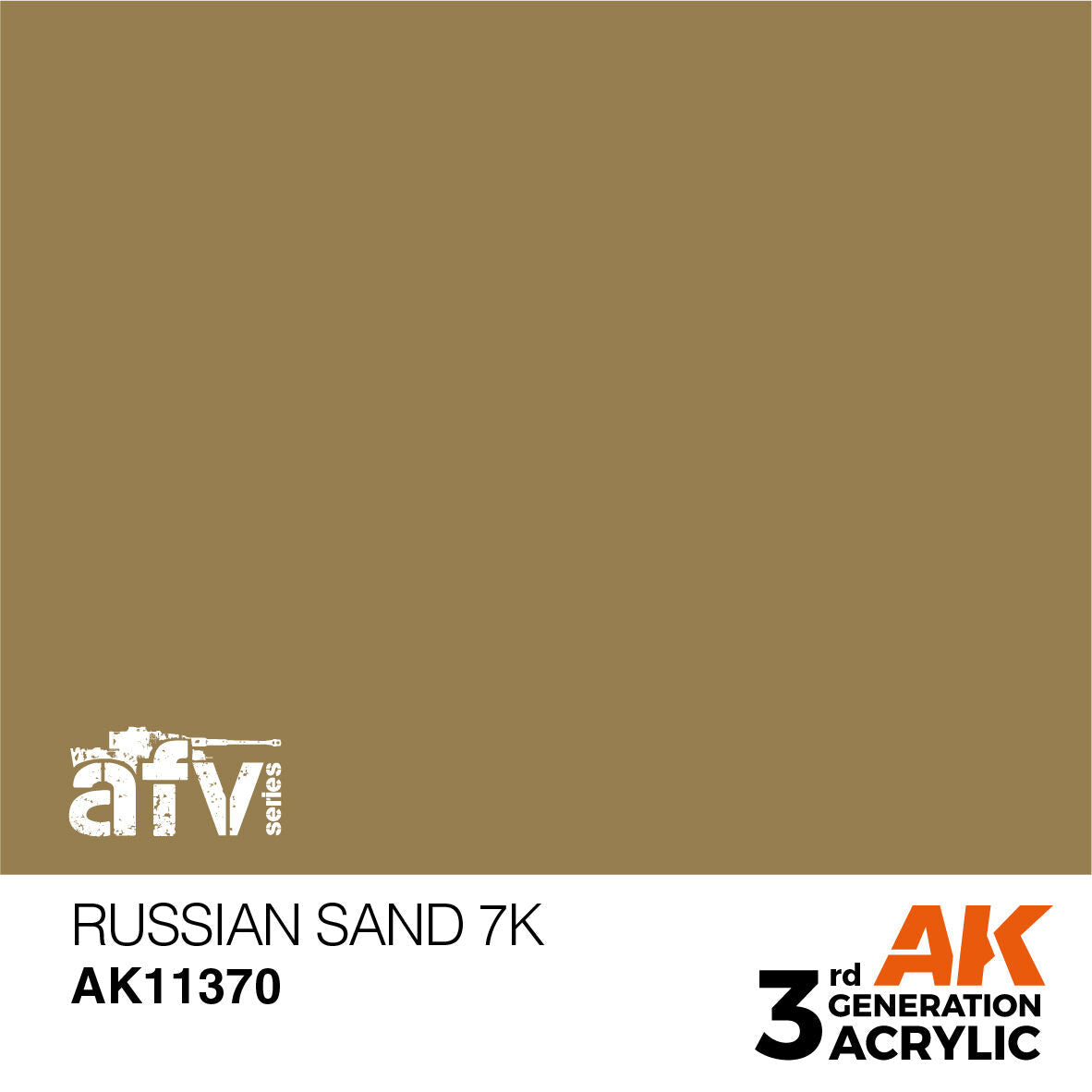 AK Interactive AFV Series: Russian Sand 7K Acrylic Paint 17ml 3rd Generation AK Interactive
