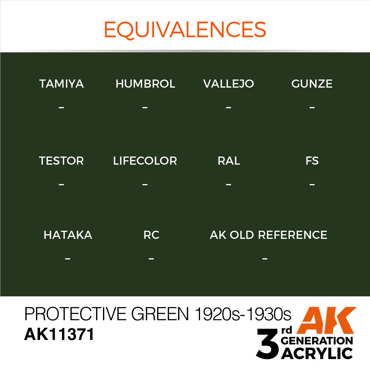 AK Interactive AFV Series: Protective Green 1920s-1930s Acrylic Paint 17ml 3rd Generation AK Interactive