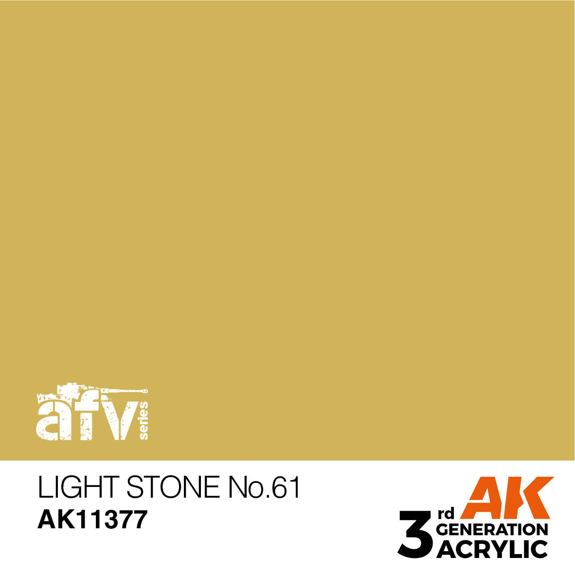 AK Interactive AFV Series: Light Stone No.61 Acrylic Paint 17ml 3rd Generation AK Interactive