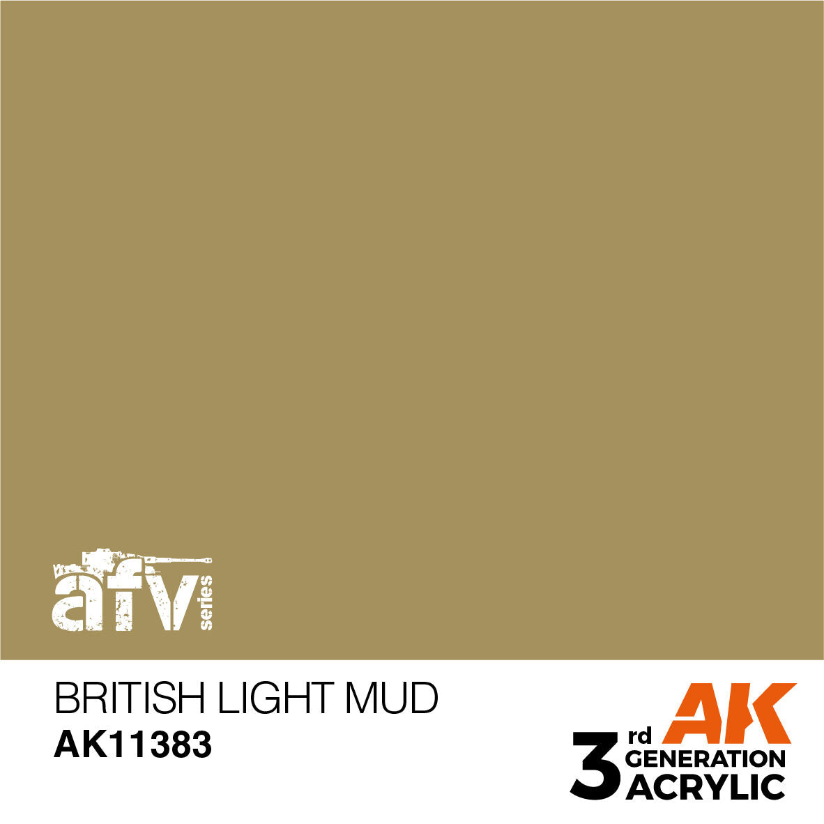 AK Interactive AFV Series: British Light Mud Acrylic Paint 17ml 3rd Generation AK Interactive