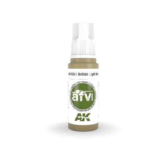 AK Interactive AFV Series: British Light Mud Acrylic Paint 17ml 3rd Generation AK Interactive