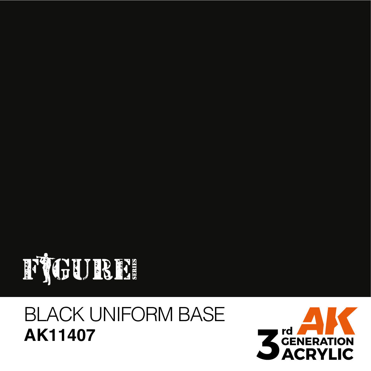 AK Interactive Figure Series: Black Uniform Base Acrylic Paint 17ml 3rd Generation AK Interactive