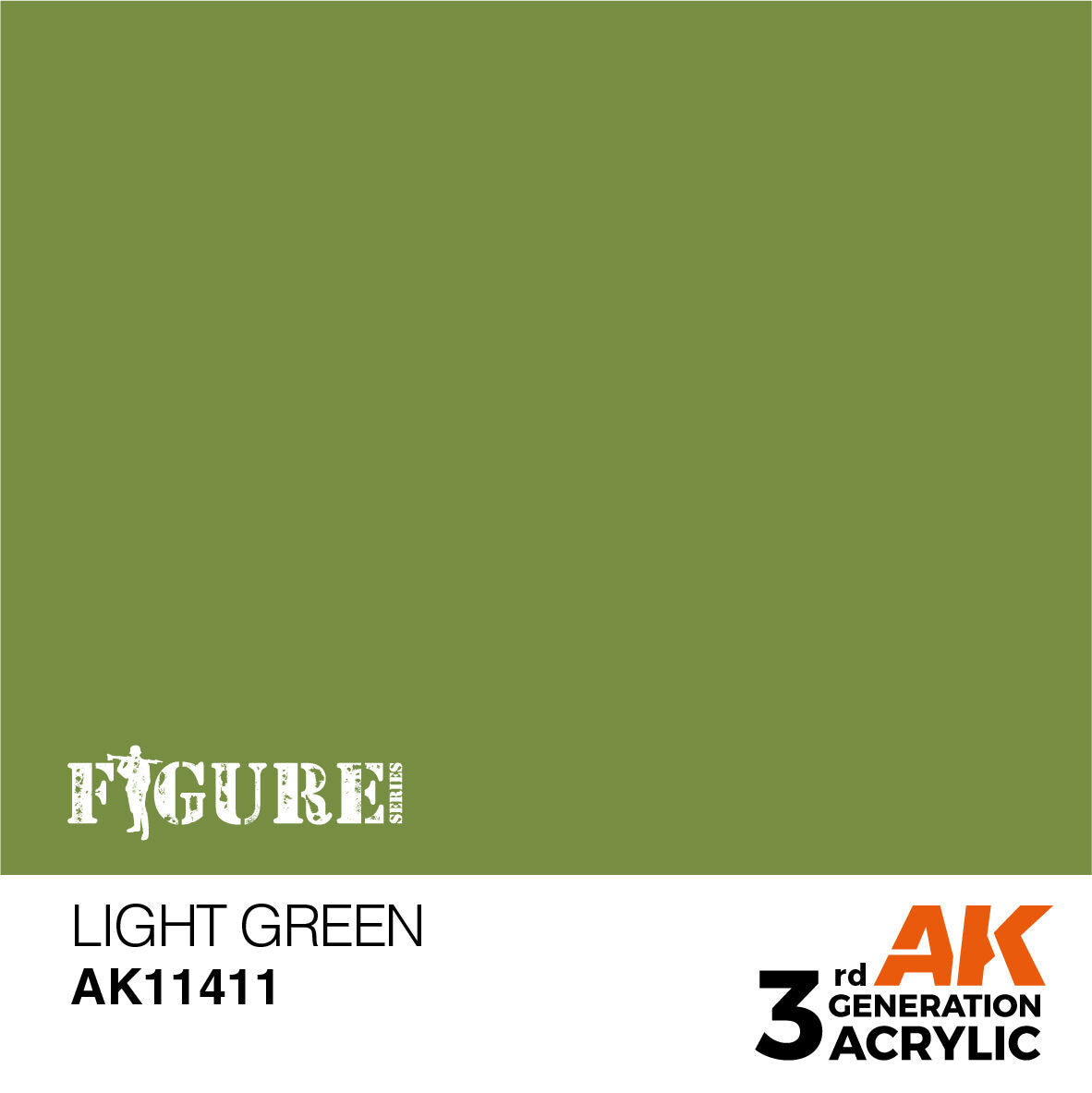 AK Interactive Figure Series: Light Green Acrylic Paint 17ml 3rd Generation AK Interactive