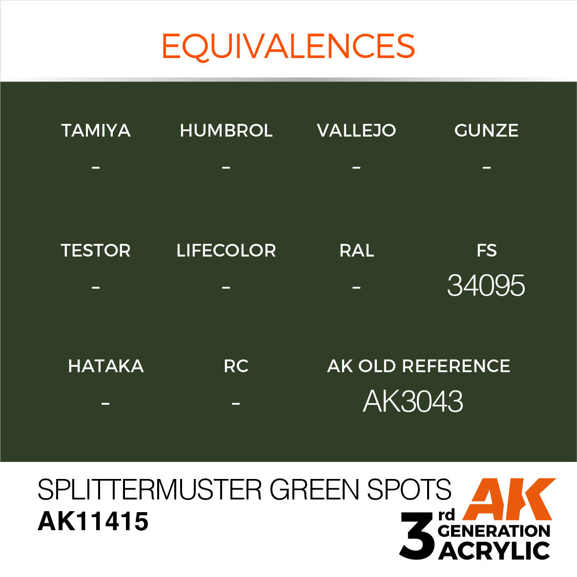 AK Interactive Figure Series: Splittermuster Green Spots Acrylic Paint 17ml 3rd Generation AK Interactive
