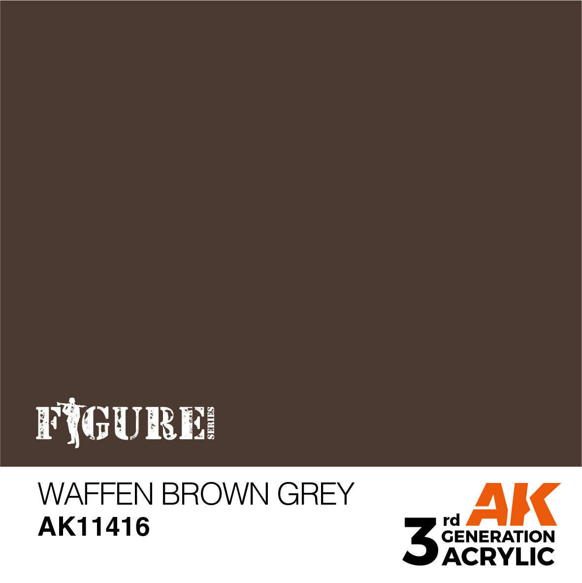 AK Interactive Figure Series: Waffen Brown Grey Acrylic Paint 17ml 3rd Generation AK Interactive