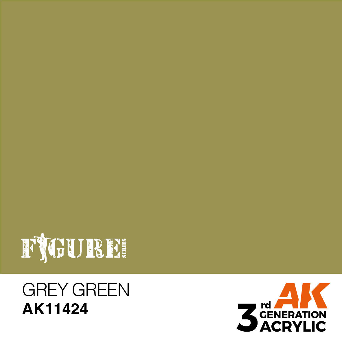 AK Interactive Figure Series: Grey Green Acrylic Paint 17ml 3rd Generation AK Interactive