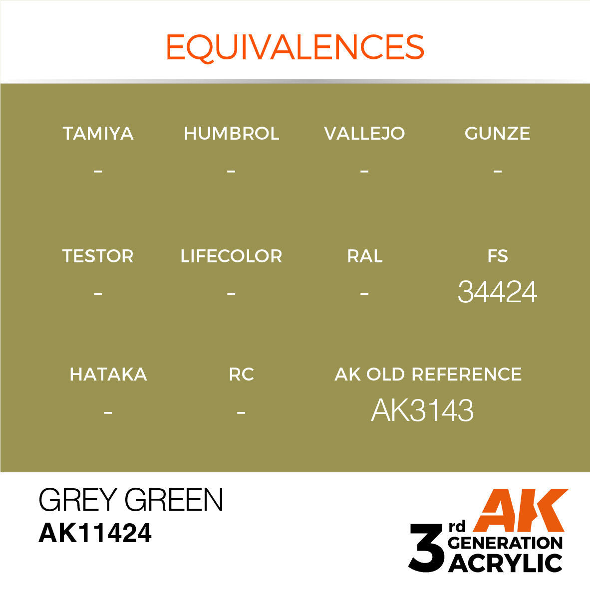 AK Interactive Figure Series: Grey Green Acrylic Paint 17ml 3rd Generation AK Interactive