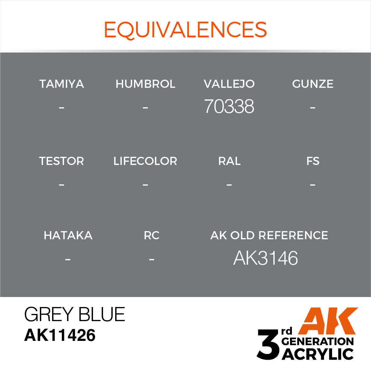 AK Interactive Figure Series: Grey Blue Acrylic Paint 17ml 3rd Generation AK Interactive