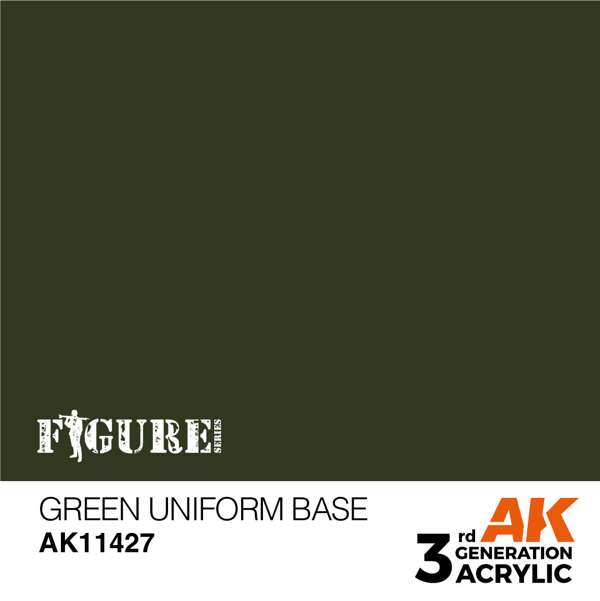 AK Interactive Figure Series: Green Uniform Base Acrylic Paint 17ml 3rd Generation AK Interactive