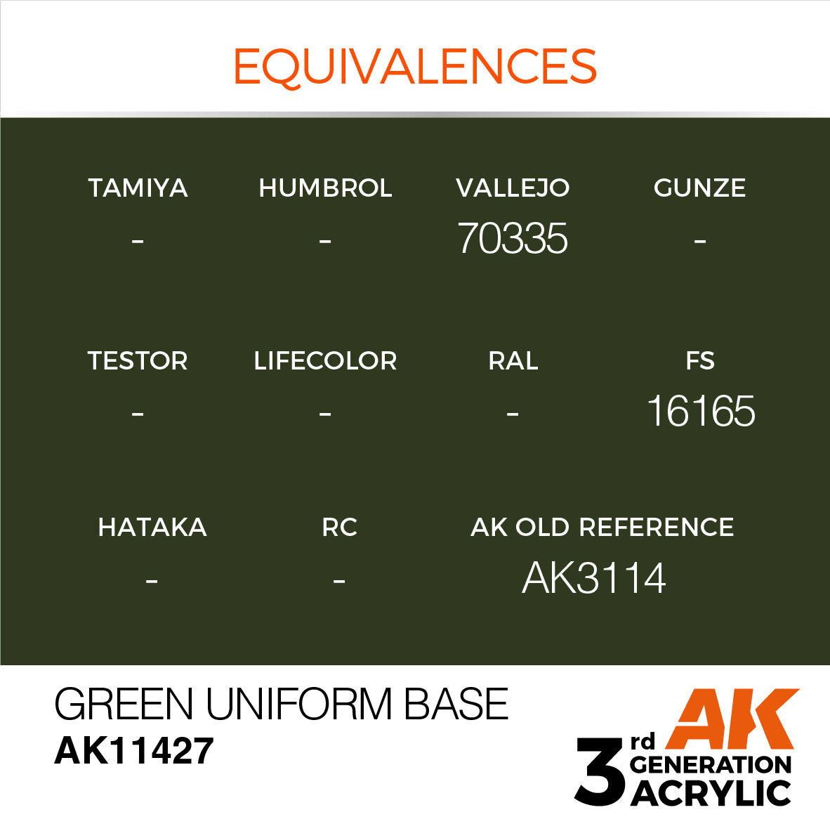 AK Interactive Figure Series: Green Uniform Base Acrylic Paint 17ml 3rd Generation AK Interactive