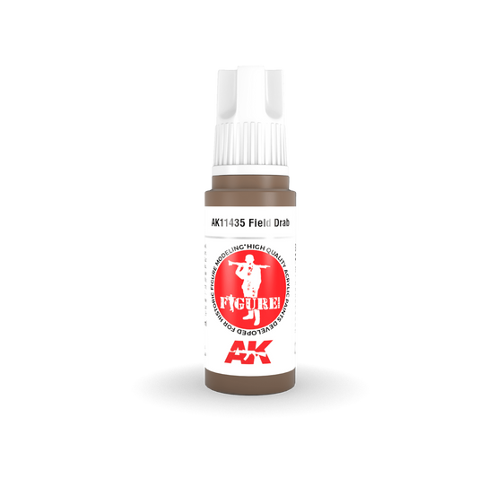 AK Interactive Figure Series: Field Drab Acrylic Paint 17ml 3rd Generation AK Interactive