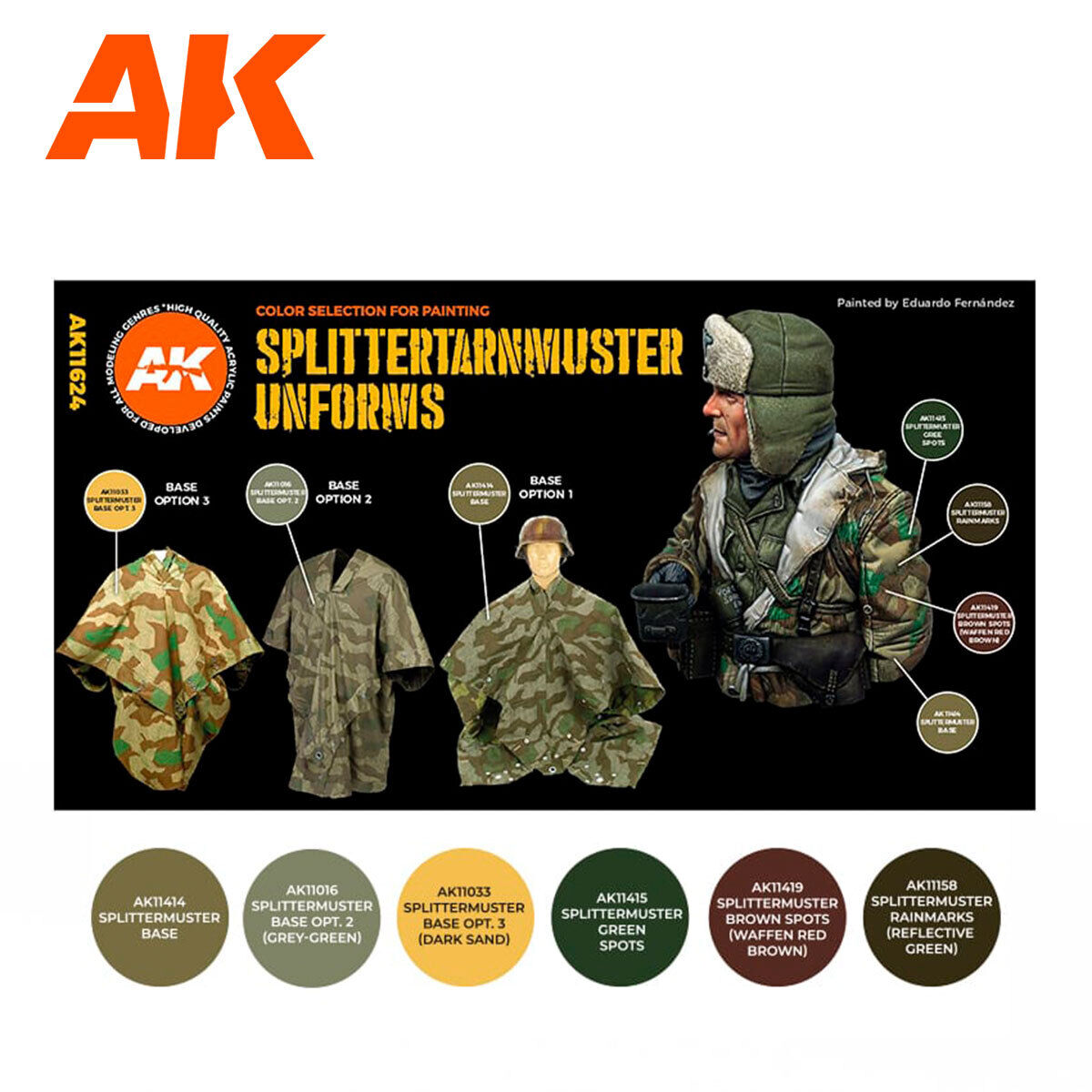 AK Interactive Figure Series: Splittermuster Uniform Acrylic Paint Set 3rd Generation AK Interactive