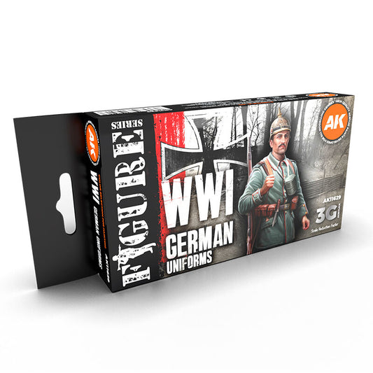 AK Interactive Figure Series: WWI German Uniform Acrylic Paint Set 3rd Generation AK Interactive