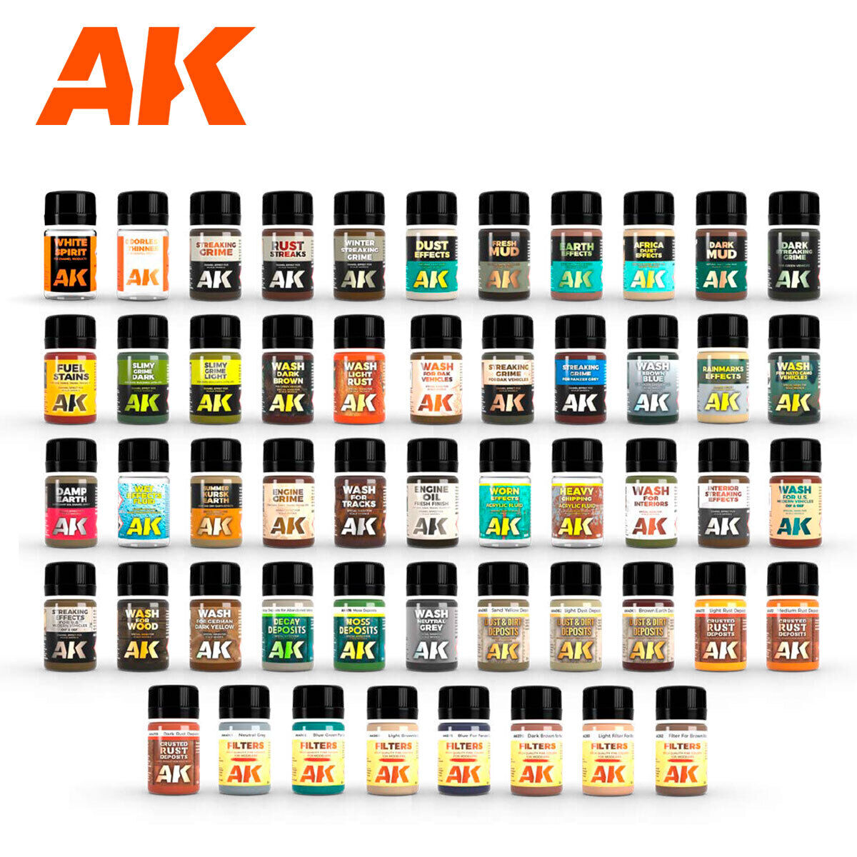 AK Interactive Plastic Briefcase 52 Enamel Colours Paint Set AK Interactive