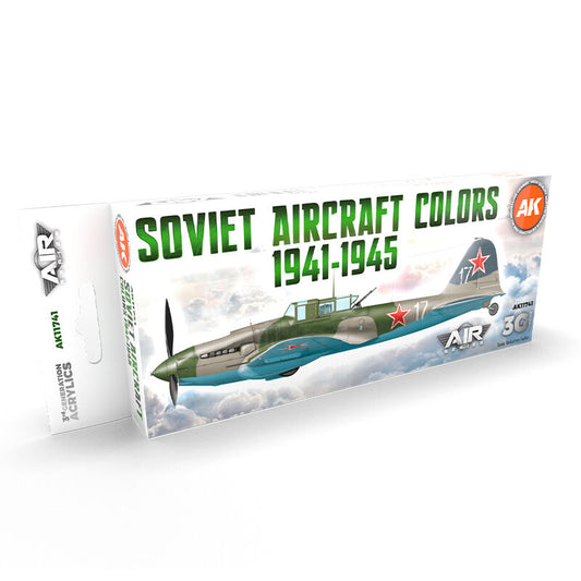 AK Interactive Air Series: Soviet Aircraft Colors 1941-1945 Acrylic Paint Set 3rd Generation AK Interactive