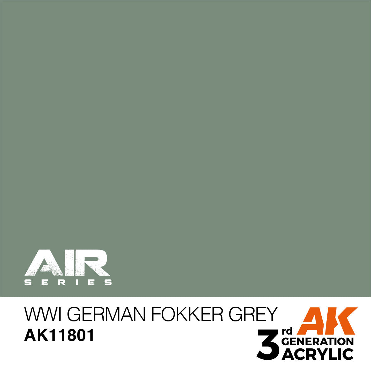 AK Interactive Air Series: WWI German Fokker Grey Acrylic Paint 17ml 3rd Generation AK Interactive