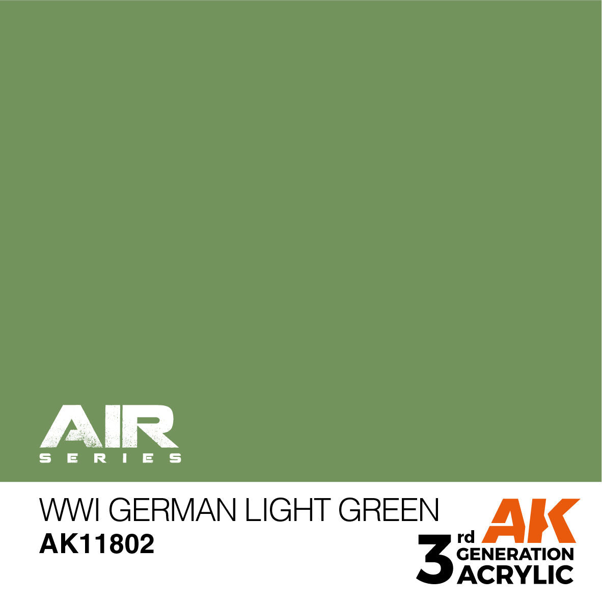 AK Interactive Air Series: WWI German Light Green Acrylic Paint 17ml 3rd Generation AK Interactive