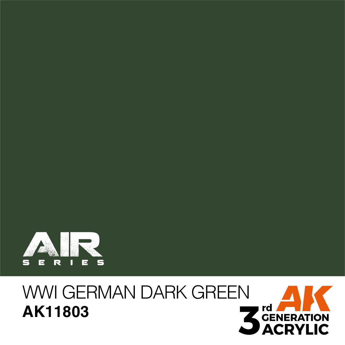 AK Interactive Air Series: WWI German Dark Green Acrylic Paint 17ml 3rd Generation AK Interactive