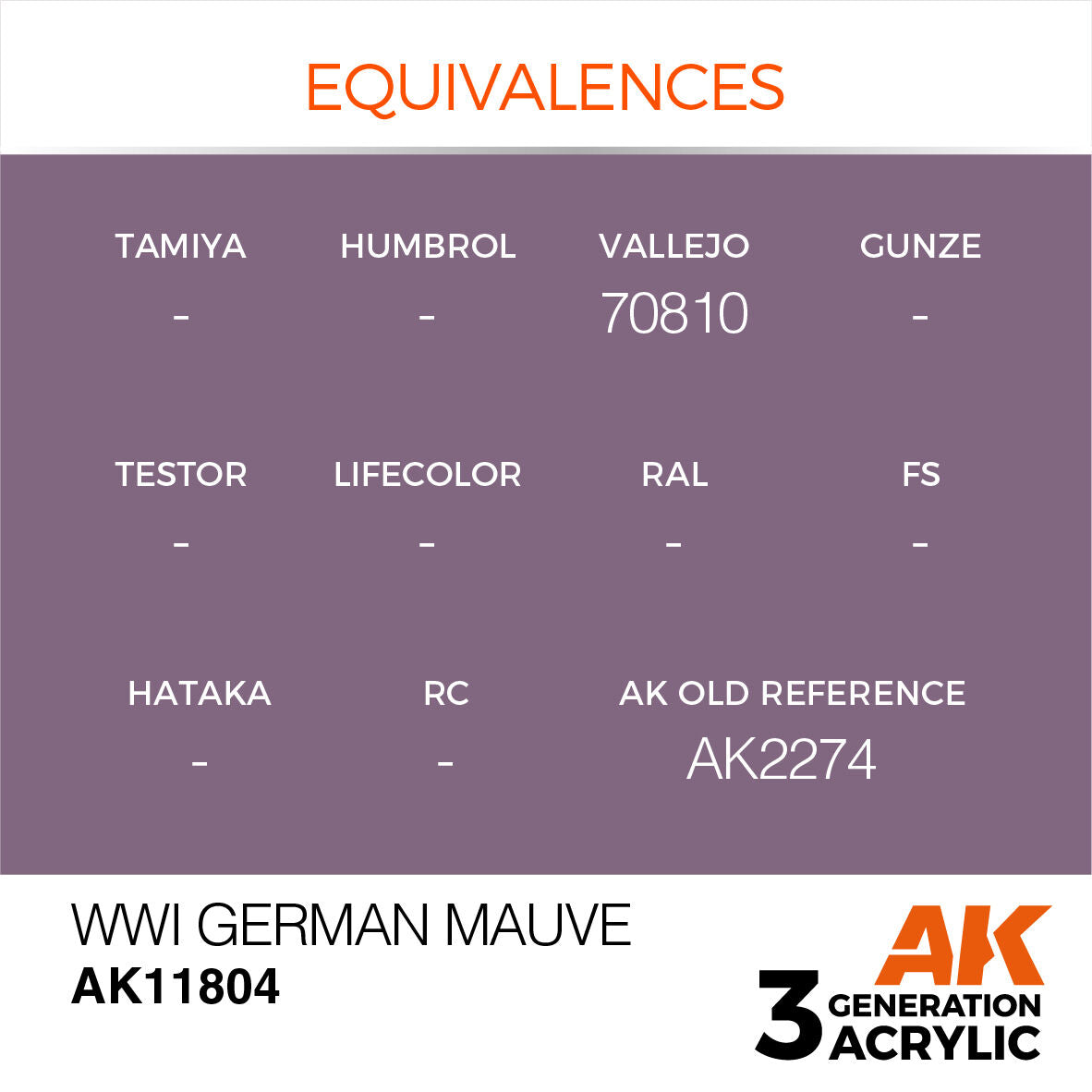 AK Interactive Air Series: WWI German Mauve Acrylic Paint 17ml 3rd Generation AK Interactive