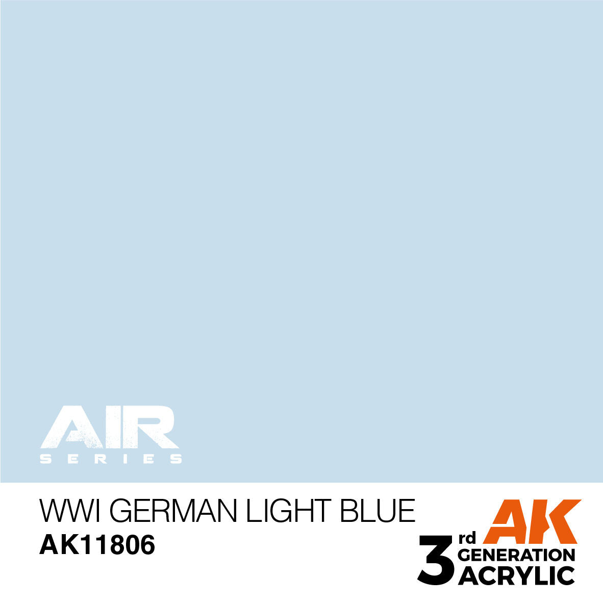 AK Interactive Air Series: WWI German Light Blue Acrylic Paint 17ml 3rd Generation AK Interactive