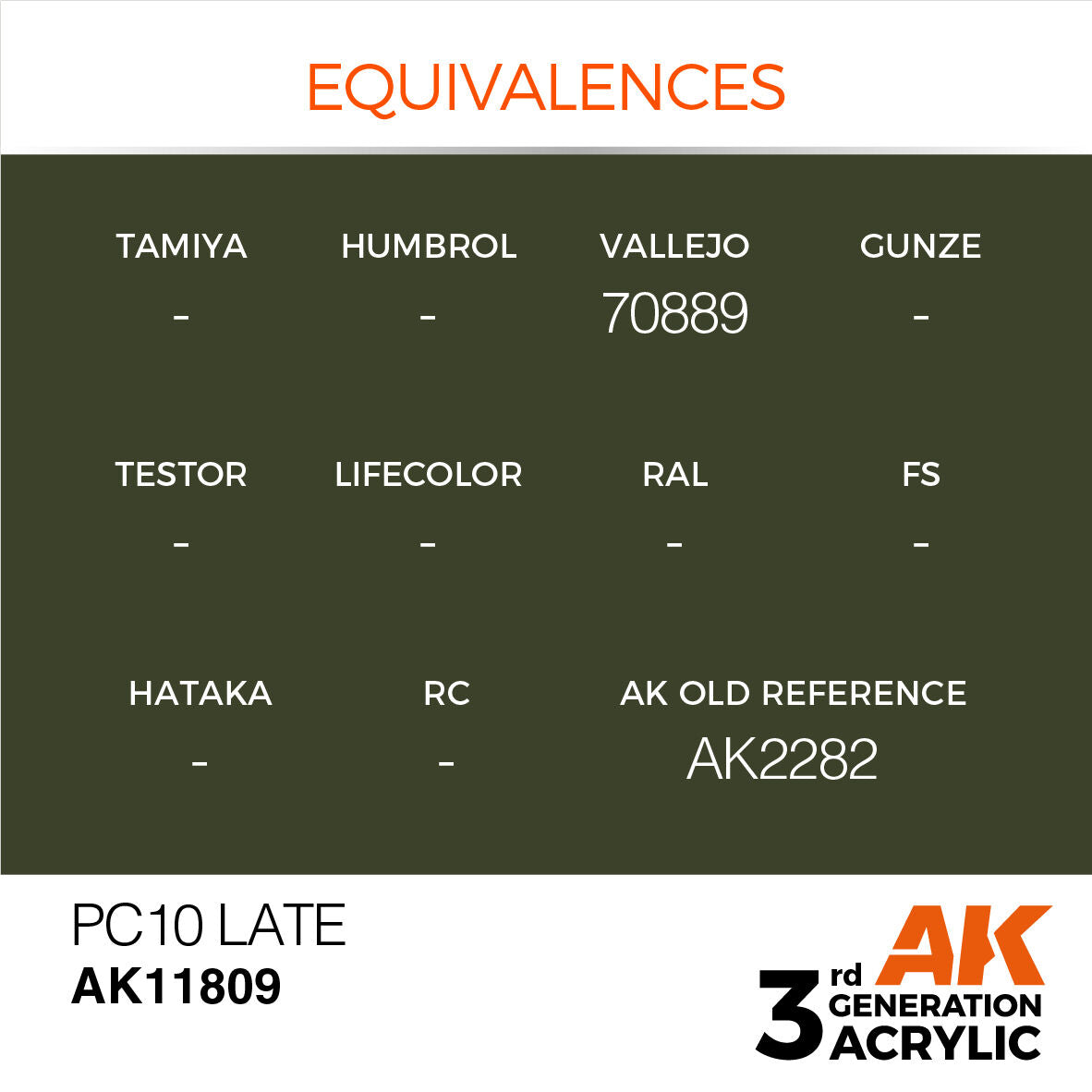 AK Interactive Air Series: PC10 Late Acrylic Paint 17ml 3rd Generation AK Interactive