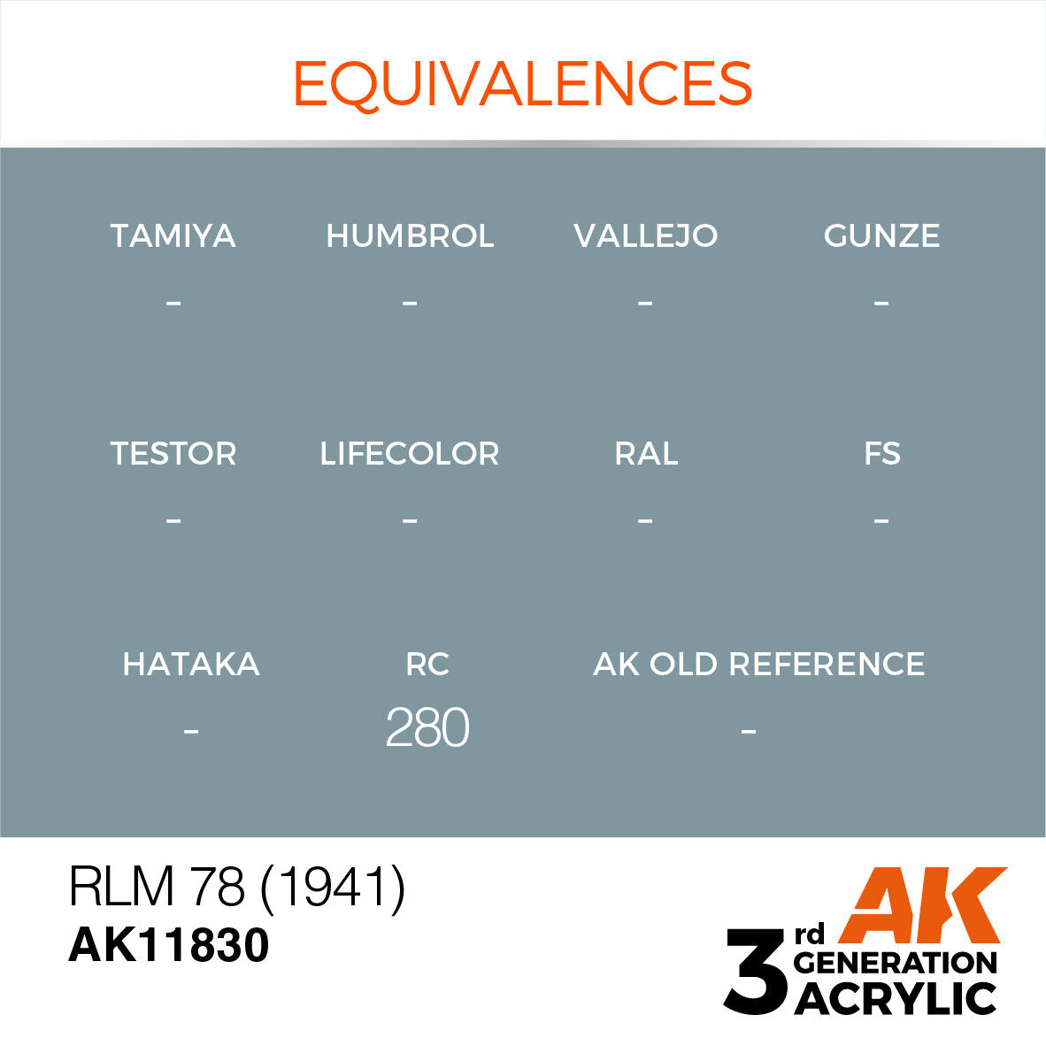 AK Interactive Air Series: RLM 78 (1941) Acrylic Paint 17ml 3rd Generation AK Interactive