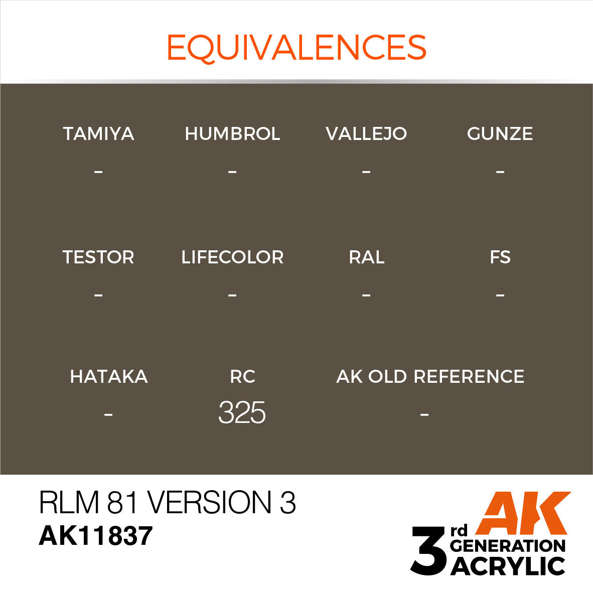 AK Interactive Air Series: RLM 81 Version 3 Acrylic Paint 17ml 3rd Generation AK Interactive