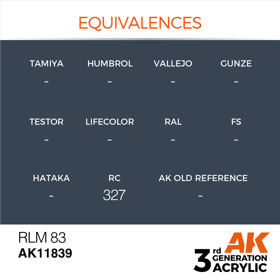 AK Interactive Air Series: RLM 83 Acrylic Paint 17ml 3rd Generation AK Interactive