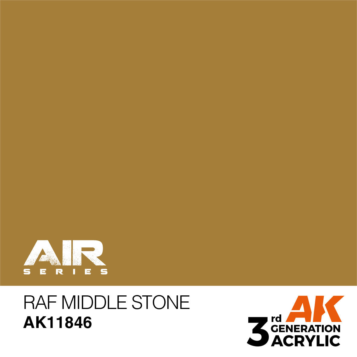 AK Interactive Air Series: RAF Middle Stone Acrylic Paint 17ml 3rd Generation AK Interactive