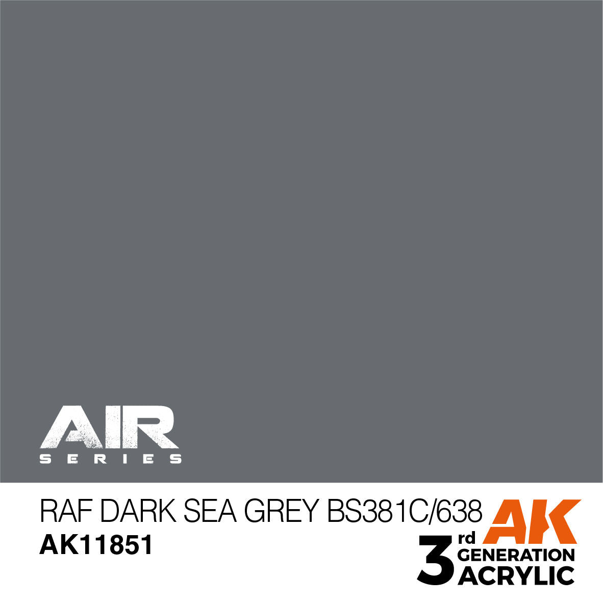 AK Interactive Air Series: RAF Dark Sea Grey BS381C/638 Acrylic Paint 17ml 3rd Generation AK Interactive