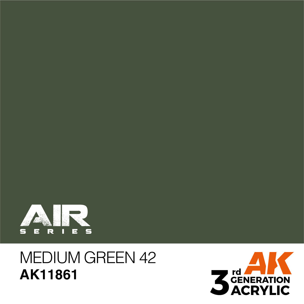 AK Interactive Air Series: Medium Green 42 Acrylic Paint 17ml 3rd Generation AK Interactive
