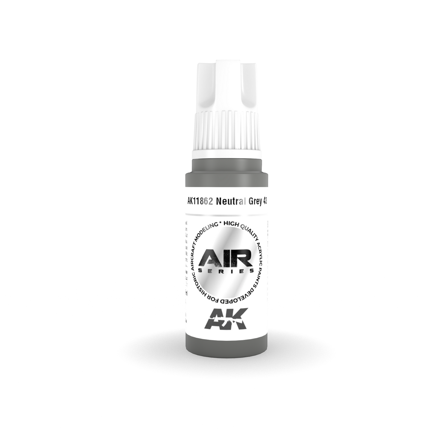 AK Interactive Air Series: Neutral Grey 43 Acrylic Paint 17ml 3rd Generation AK Interactive
