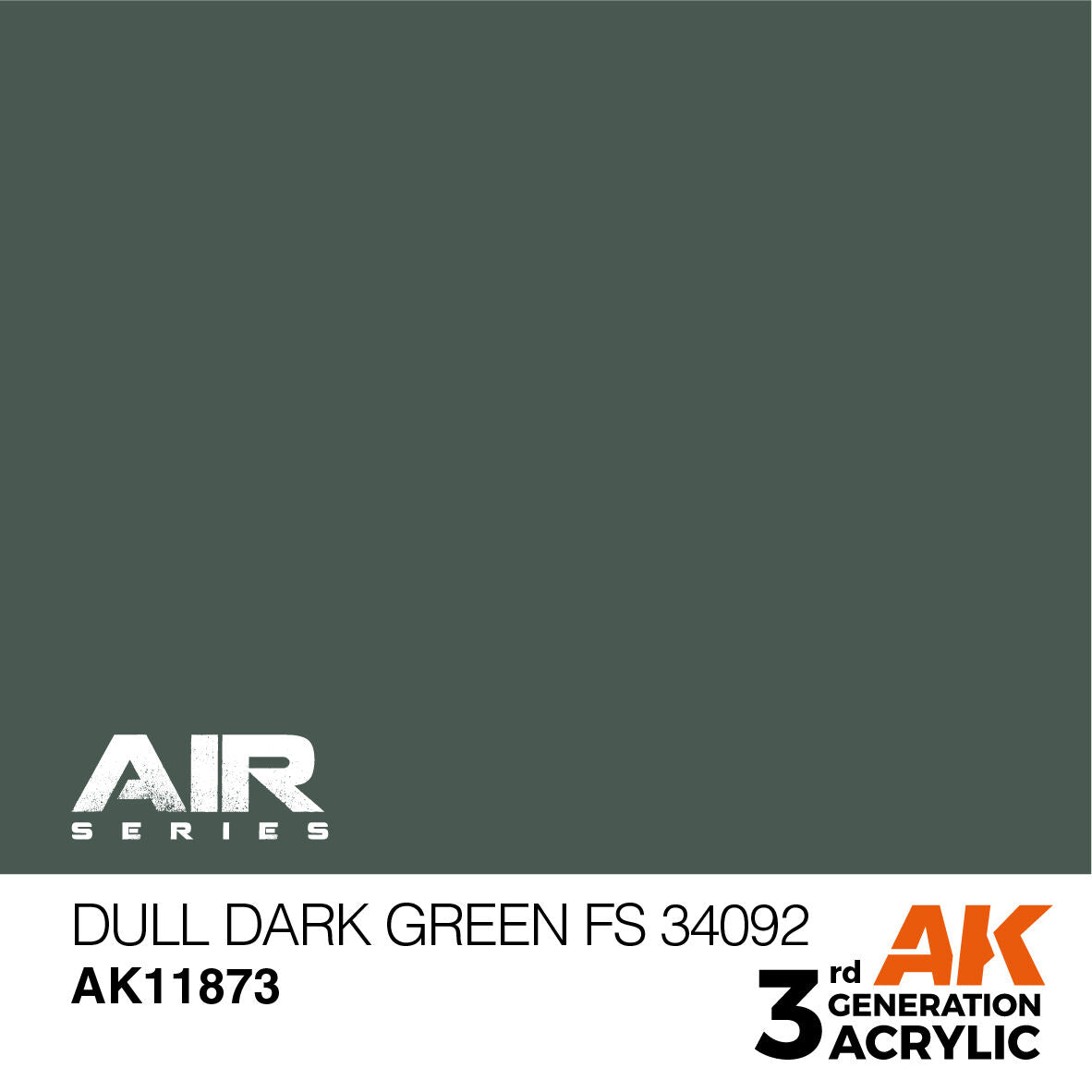 AK Interactive Air Series: Dull Dark Green FS 34092 Acrylic Paint 17ml 3rd Generation AK Interactive
