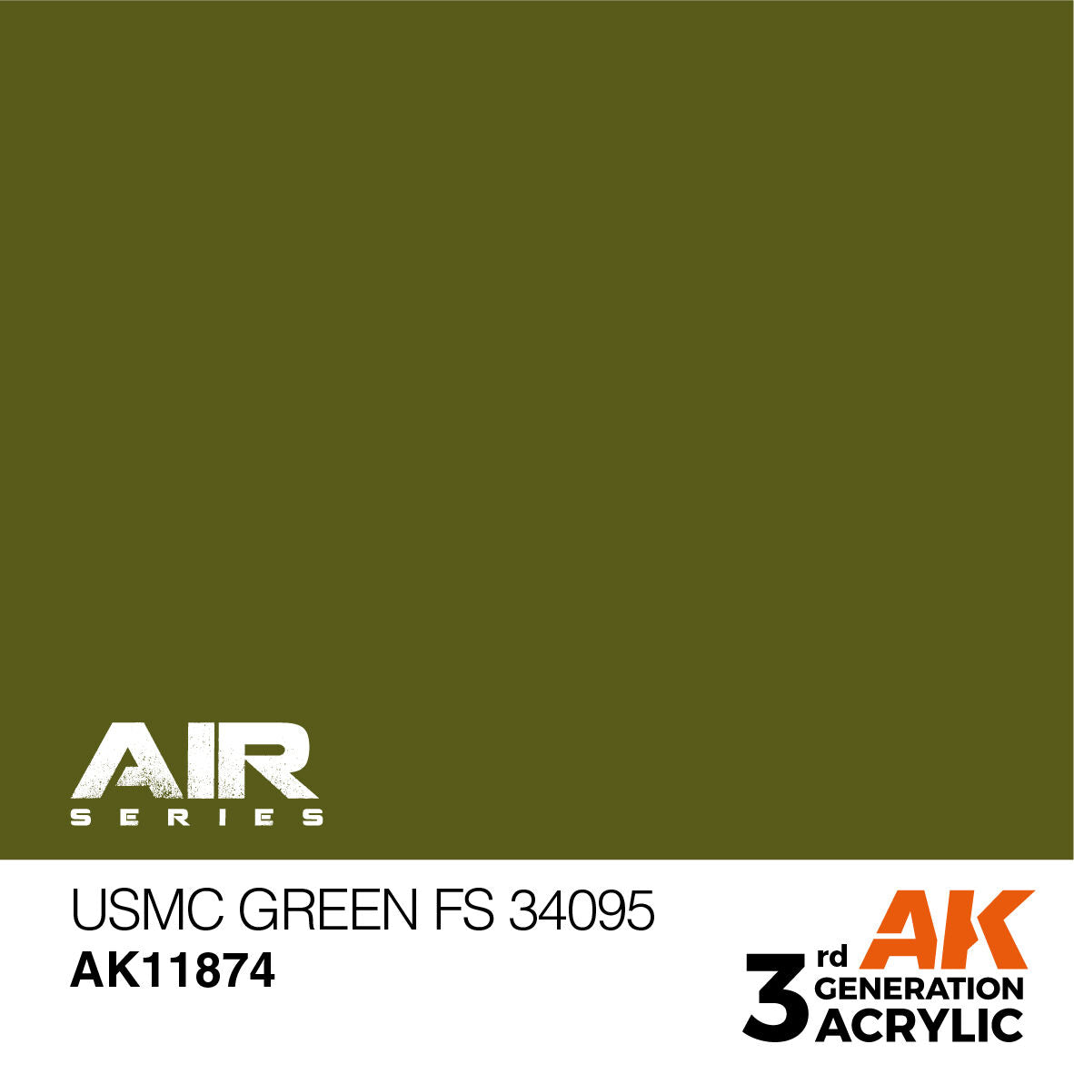AK Interactive Air Series: USMC Green FS 34095 Acrylic Paint 17ml 3rd Generation AK Interactive