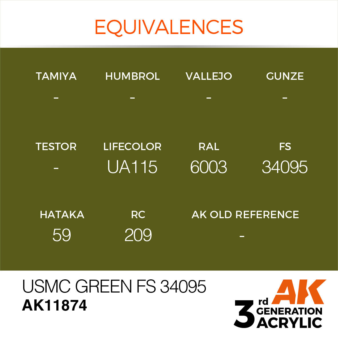AK Interactive Air Series: USMC Green FS 34095 Acrylic Paint 17ml 3rd Generation AK Interactive