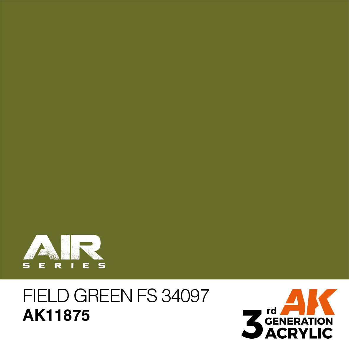 AK Interactive Air Series: Field Green FS 34097 Acrylic Paint 17ml 3rd Generation AK Interactive