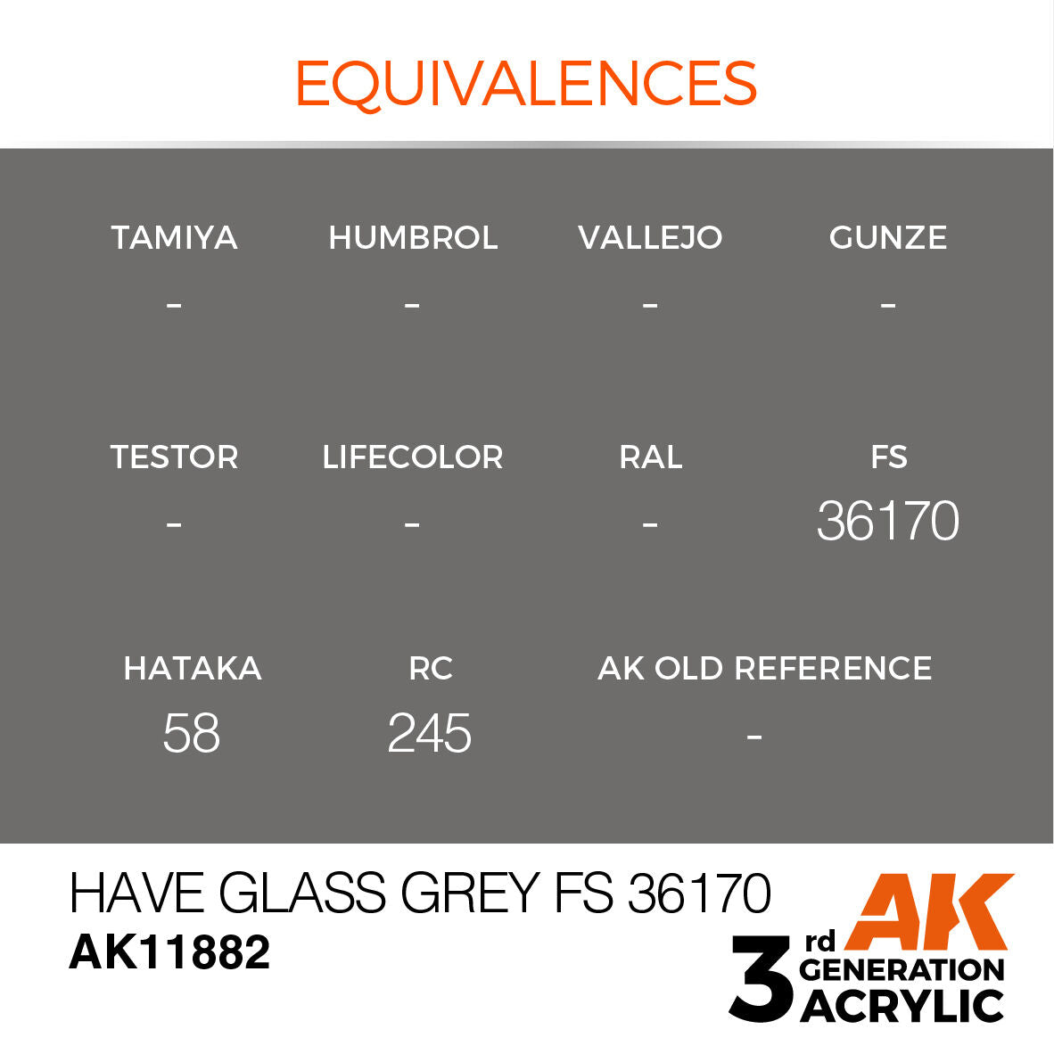 AK Interactive Air Series: Have Glass Grey FS 36170 Acrylic Paint 17ml 3rd Generation AK Interactive