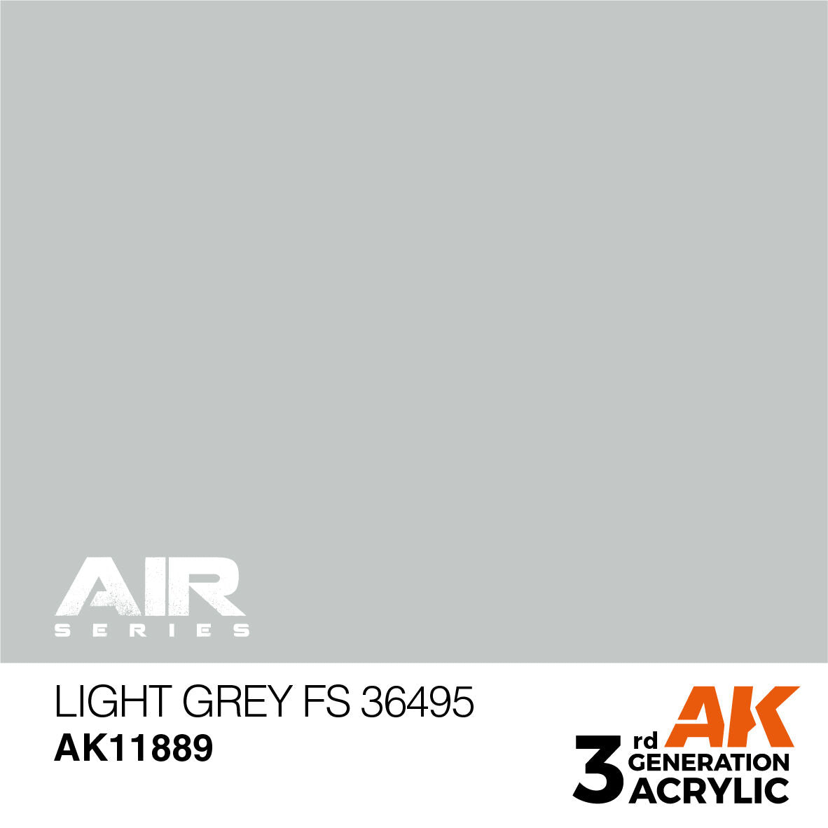 AK Interactive Air Series: Light Grey FS 36495 Acrylic Paint 17ml 3rd Generation AK Interactive