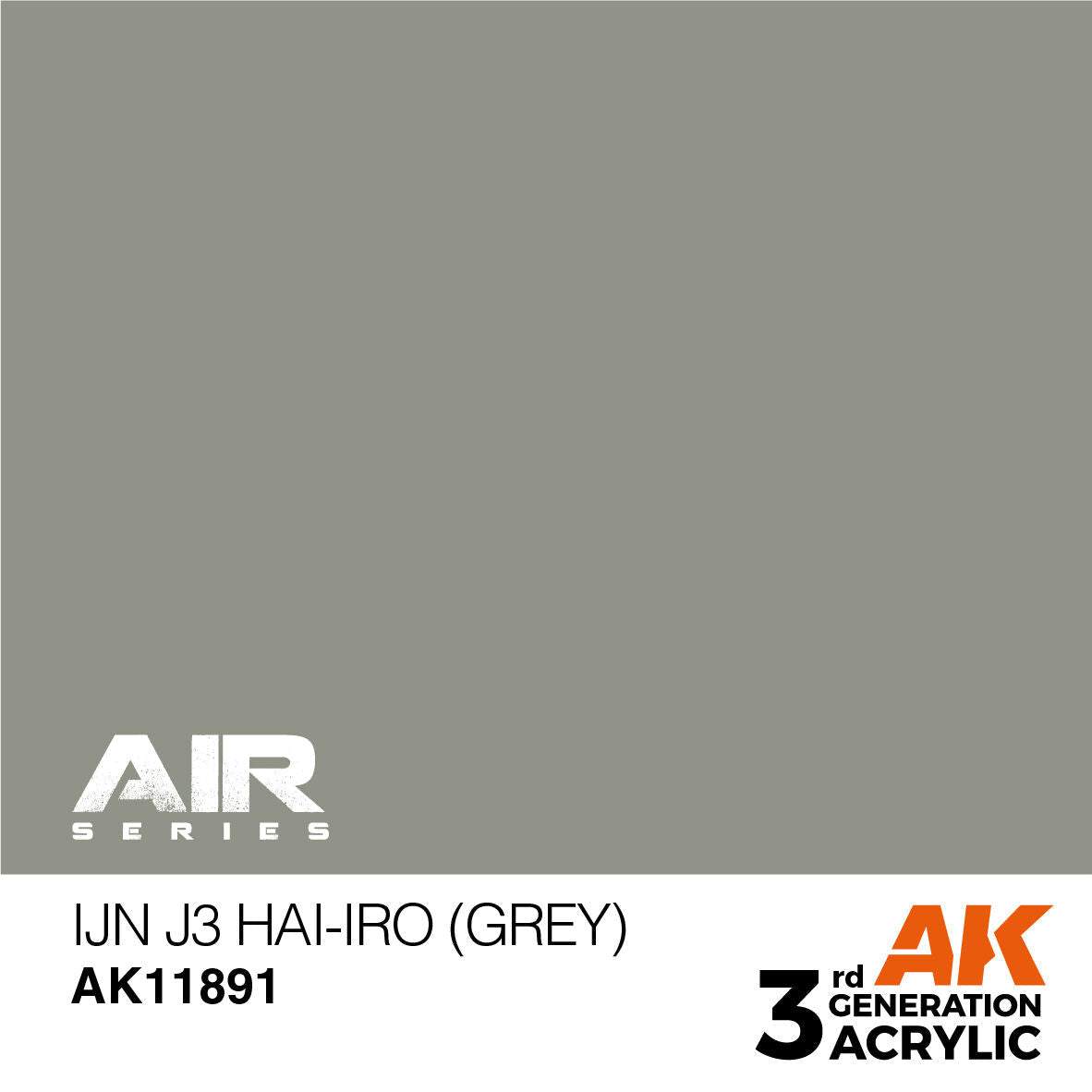 AK Interactive Air Series: IJN J3 Hai-iro (Grey) Acrylic Paint 17ml 3rd Generation AK Interactive