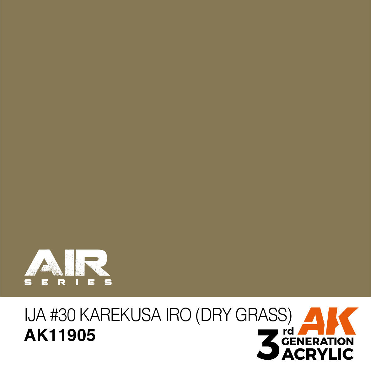 AK Interactive Air Series: IJA #30 Karekusa iro (Dry Grass) Acrylic Paint 17ml 3rd Generation AK Interactive