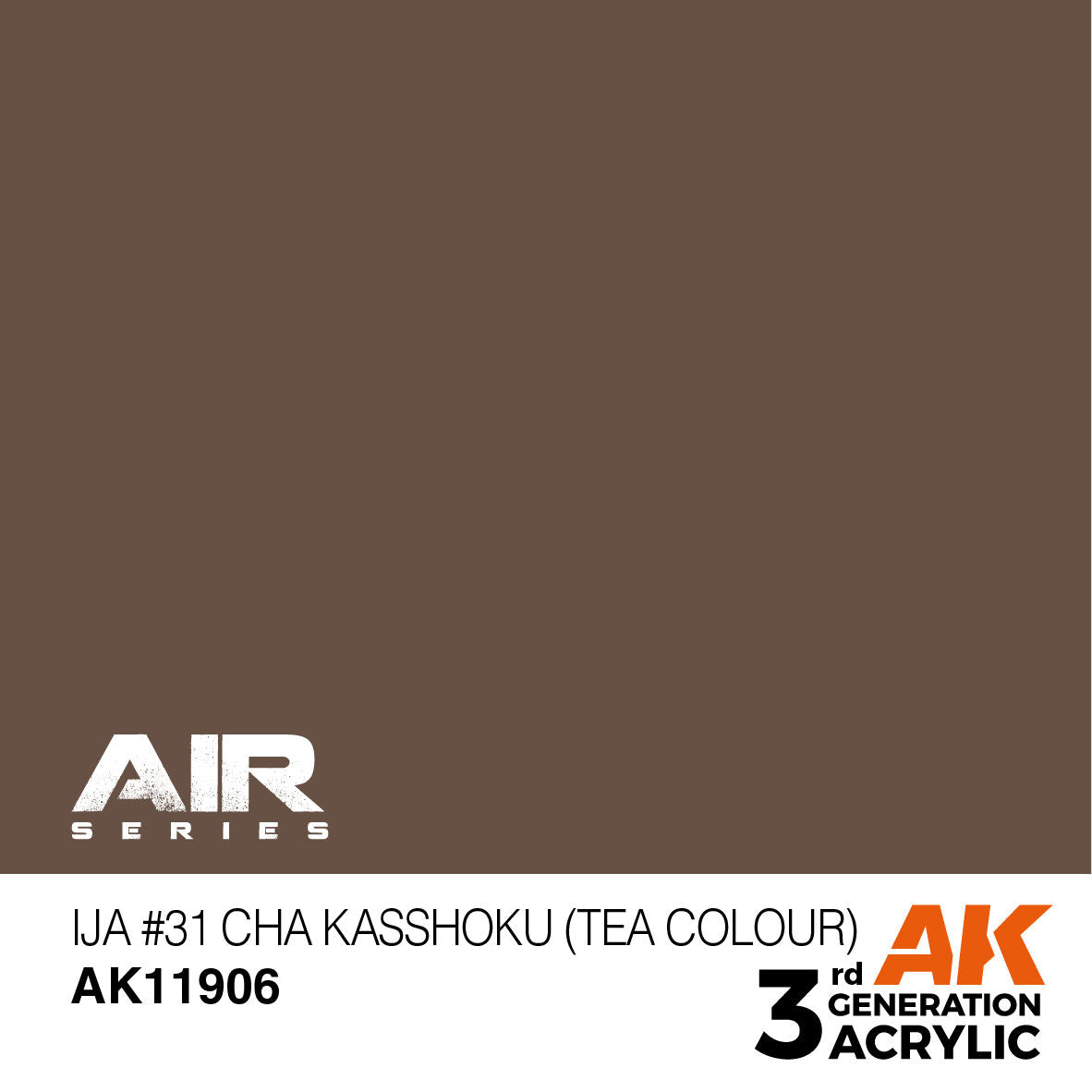 AK Interactive Air Series: IJA #31 Cha Kasshoku (Tea Colour) Acrylic Paint 17ml 3rd Generation AK Interactive