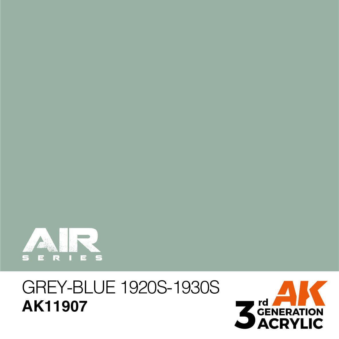 AK Interactive Air Series: Grey-Blue 1920s-1930s Acrylic Paint 17ml 3rd Generation AK Interactive
