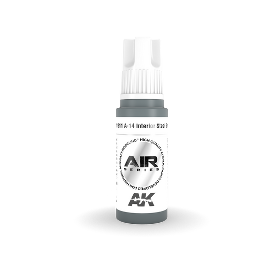 AK Interactive Air Series: A-14 Interior Steel Grey Acrylic Paint 17ml 3rd Generation AK Interactive