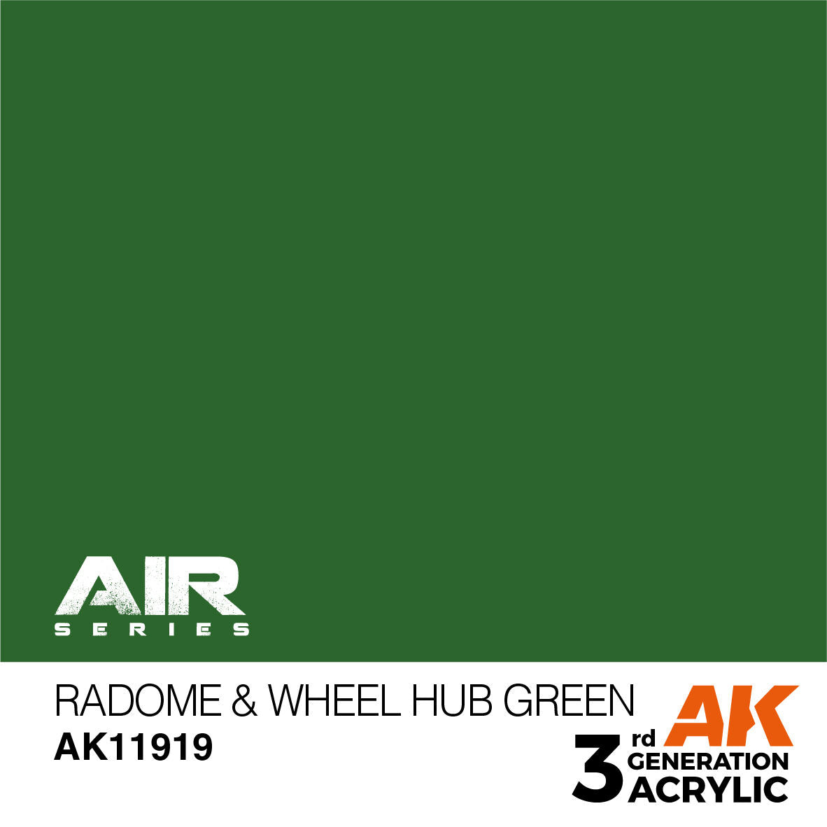 AK Interactive Air Series: Radome & Wheel Hub Green Acrylic Paint 17ml 3rd Generation AK Interactive