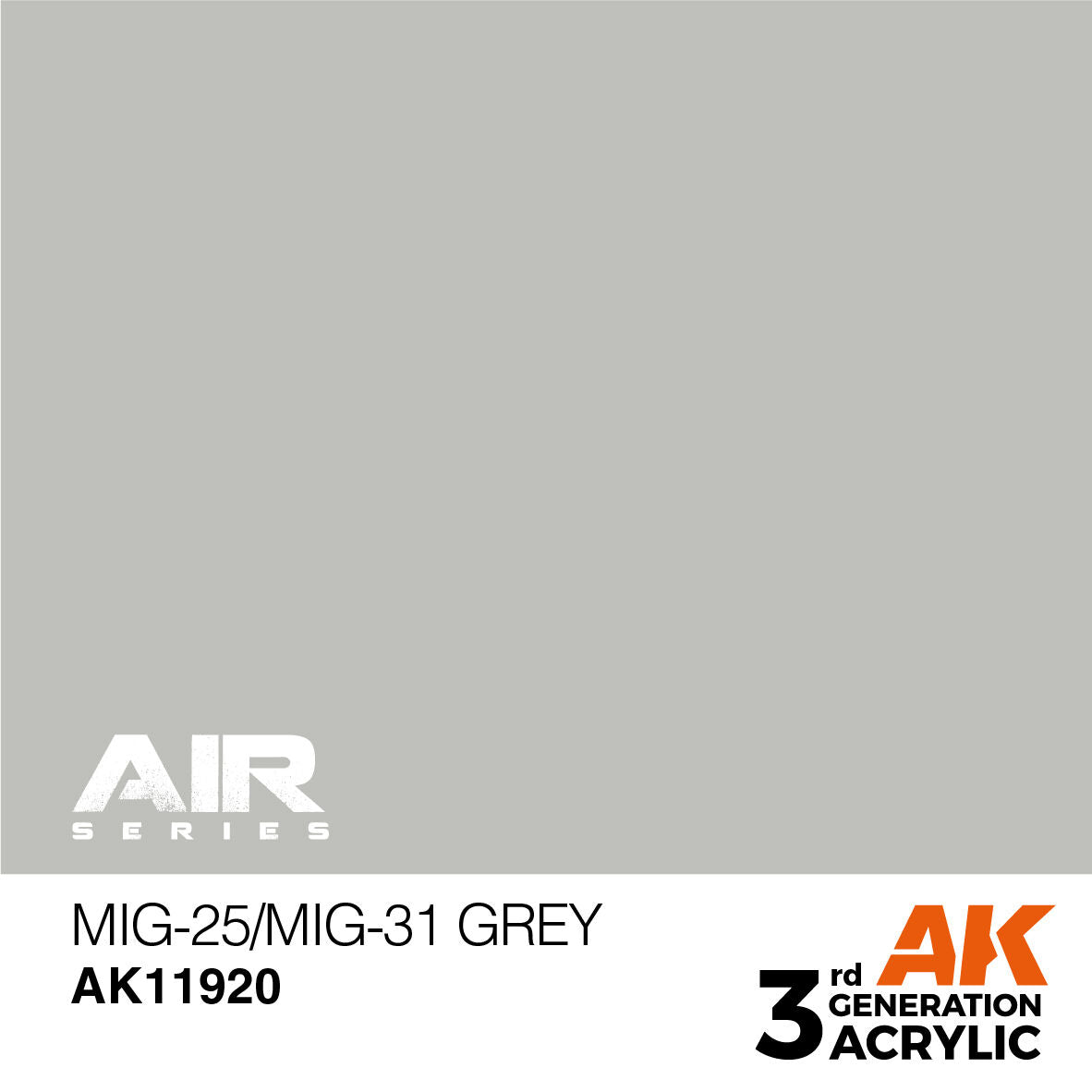 AK Interactive Air Series: MiG-25/MiG-31 Grey Acrylic Paint 17ml 3rd Generation AK Interactive