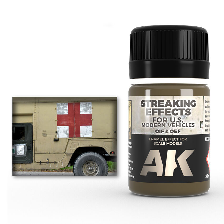 AK Interactive Weathering: Streaking Effects For Oif & Oef - Us Vehicles 35ml Enamel Paint AK Interactive