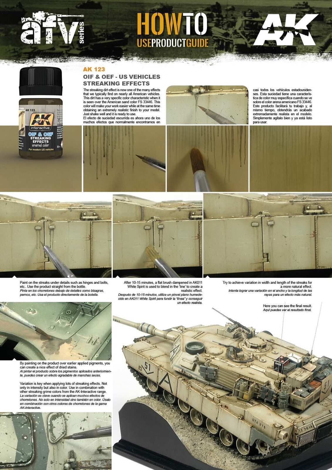AK Interactive Weathering: Streaking Effects For Oif & Oef - Us Vehicles 35ml Enamel Paint AK Interactive