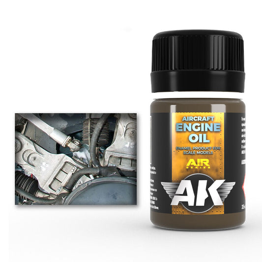 AK Interactive Weathering: Aircraft Engine Oil 35ml Enamel Paint AK Interactive