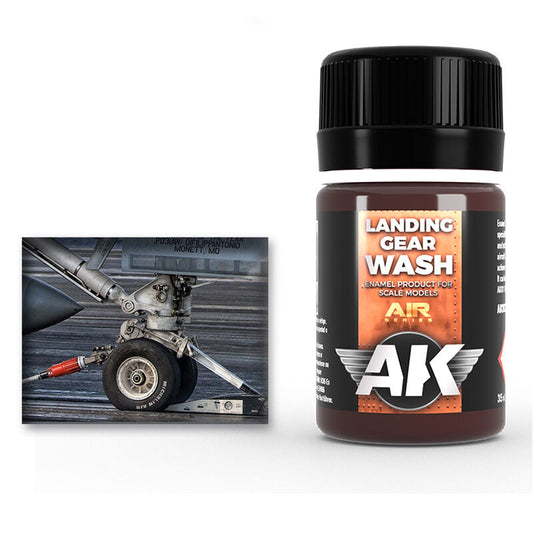AK Interactive Weathering: Wash For Landing Gear 35ml Enamel Paint AK Interactive