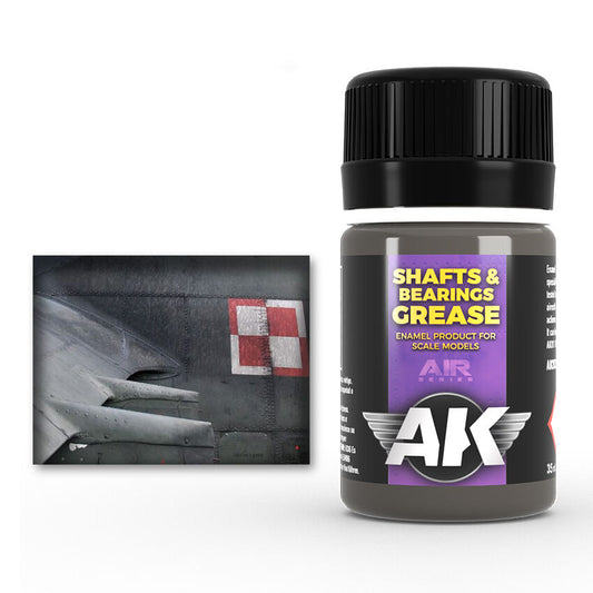 AK Interactive Weathering: Grease Shafts & Bearings 35ml Enamel Paint AK Interactive